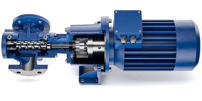 KRAL 3 screw pump magnetically coupled