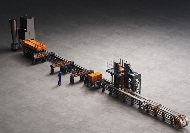 Pipe blasting machine